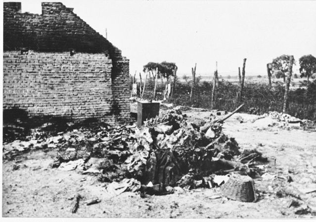 The ruins of the prisoner kitchen at Jasenovac